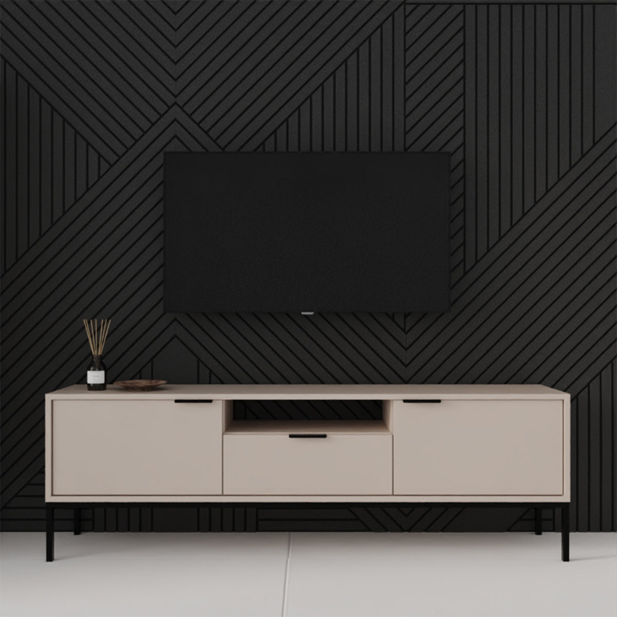 Meuble TV 135 cm Seattle Cachemire - vue 5