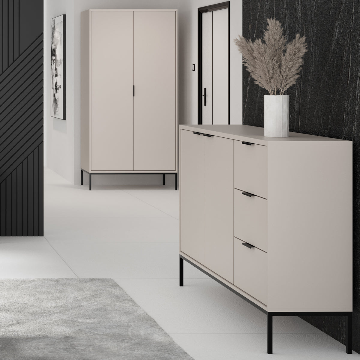 Armoire 2 portes Seattle Cachemire - vue 5