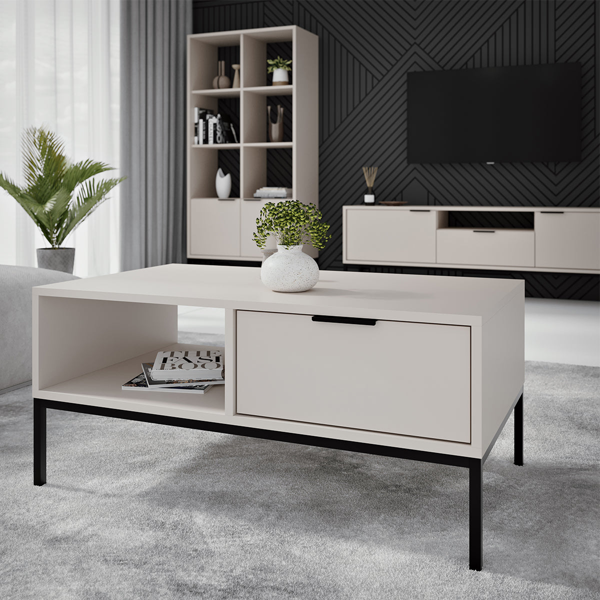 Table basse 100 cm Seattle Cachemire - vue 5