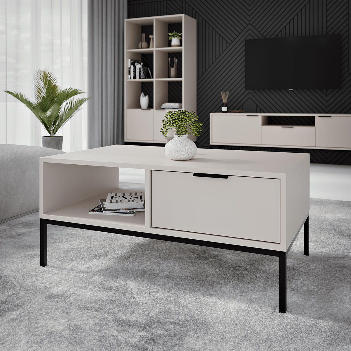 Table basse 80 cm Seattle Cachemire - vue 5