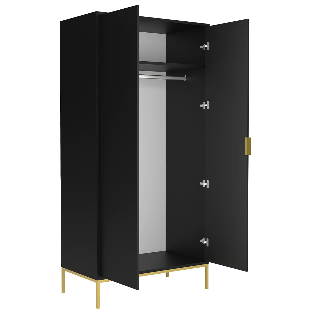 Armoire 2 portes Seattle Noir - vue 3