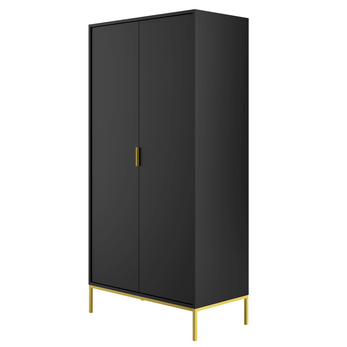 Armoire 2 portes Seattle Noir - vue 4