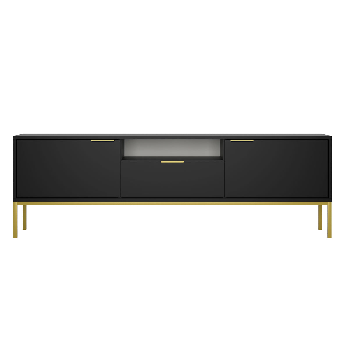 Meuble TV 175 cm Seattle Noir - vue 2