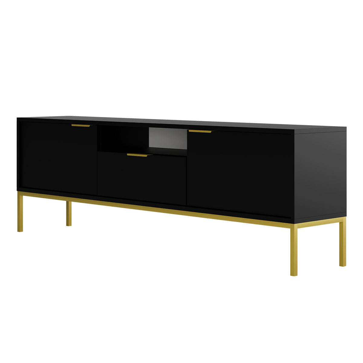 Meuble TV 175 cm Seattle Noir - vue 4