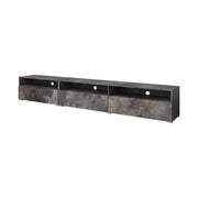 Meuble TV sur pied ou mural 1 tiroir 270 cm Sloan Béton foncé