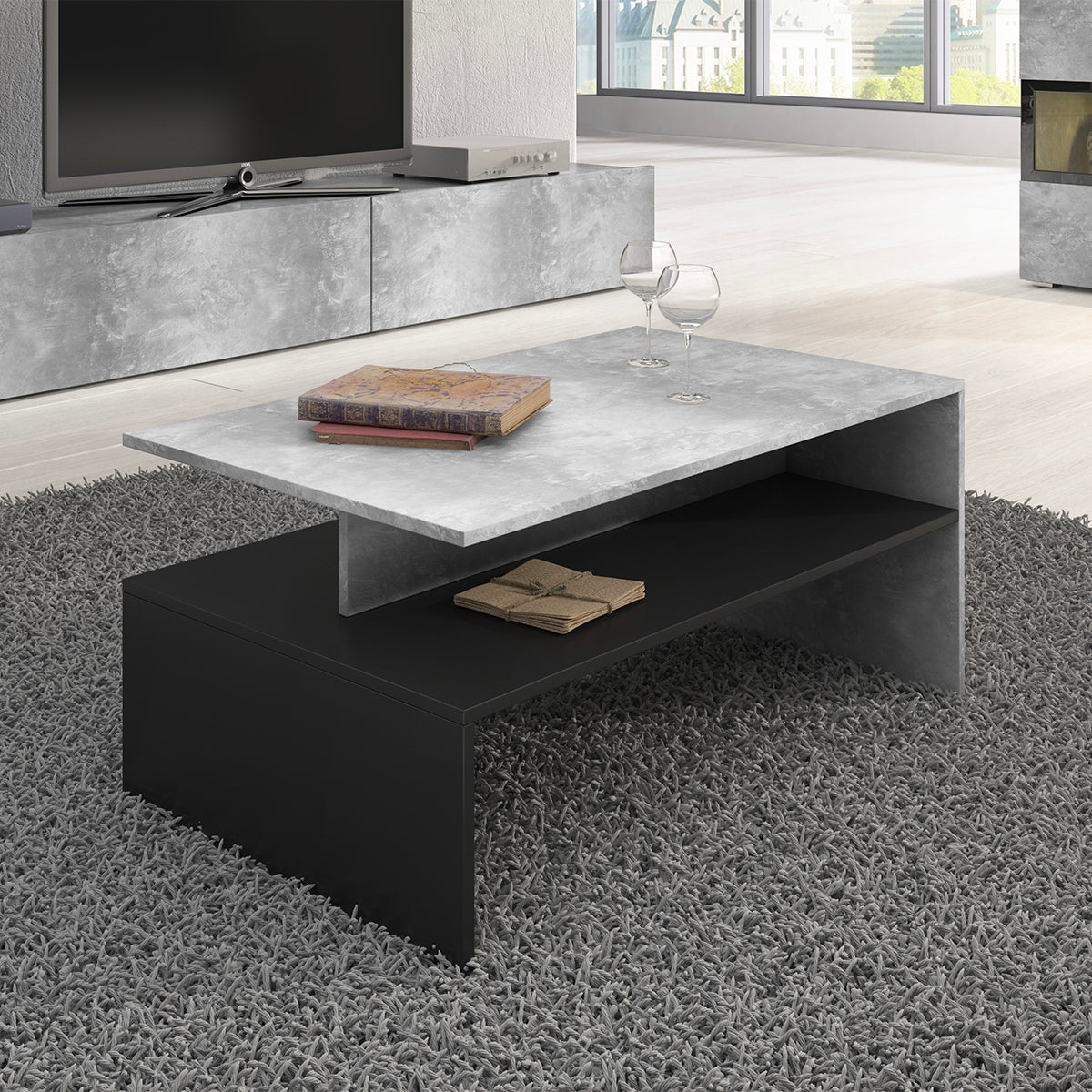 Table basse Sloan Béton - vue 3