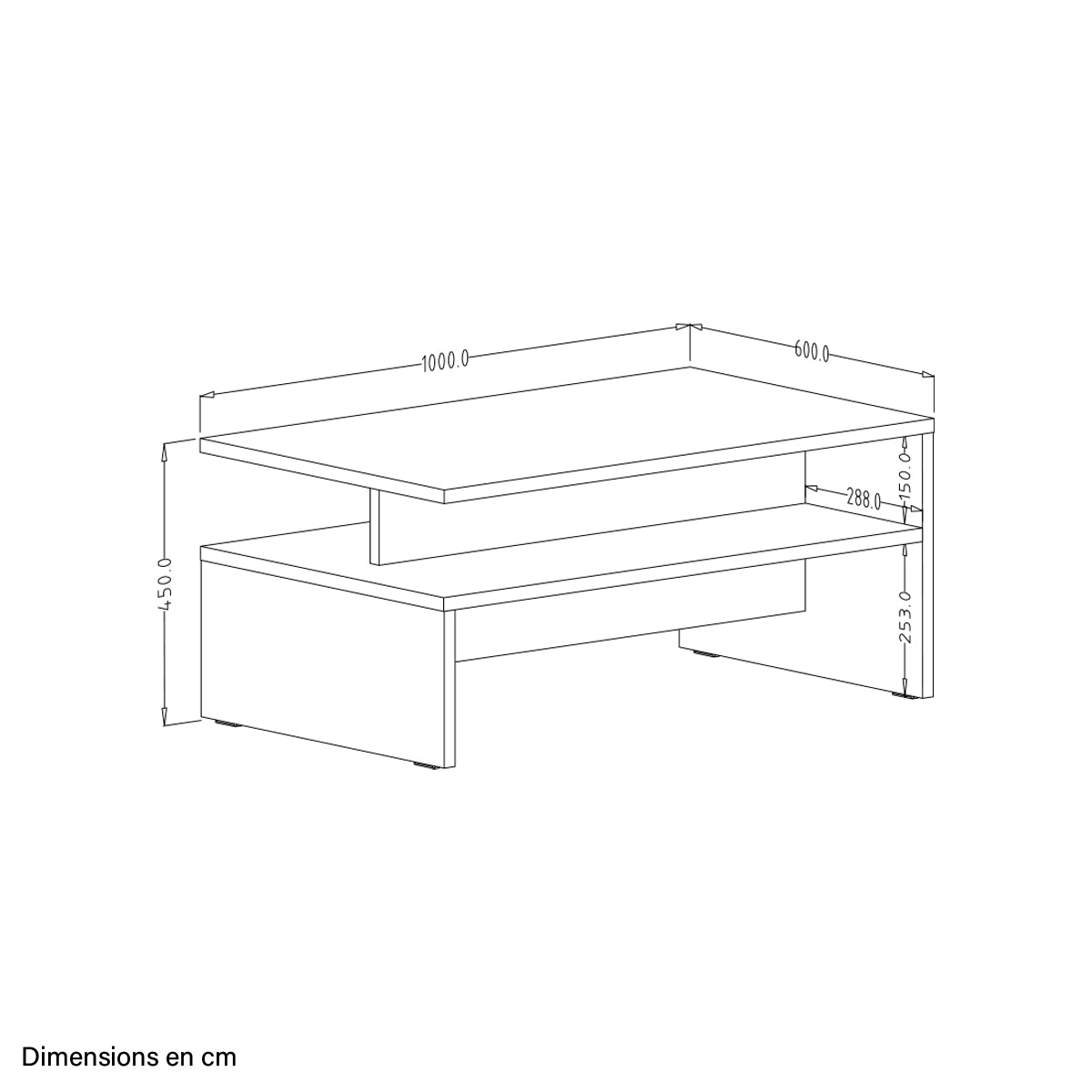 Table basse Sloan Béton - vue 6