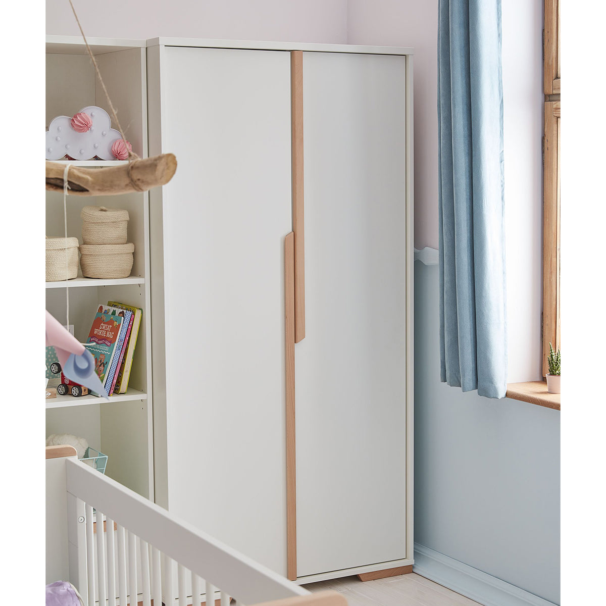 Armoire Pinio Snap Blanc et bois - vue 6