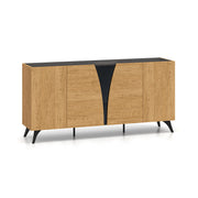 Buffet 5 portes Soah Bois et Noir
