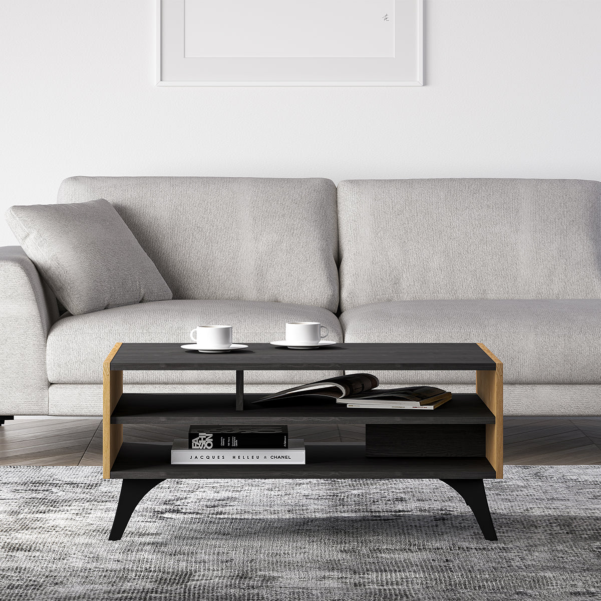 Table basse Soah Bois et Noir - vue 3