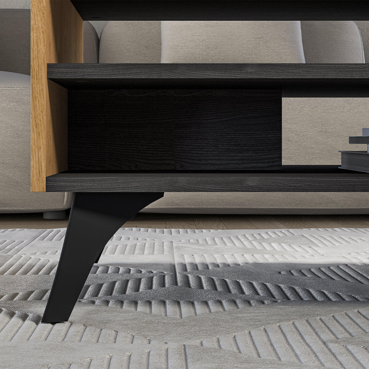 Table basse Soah Bois et Noir - vue 4