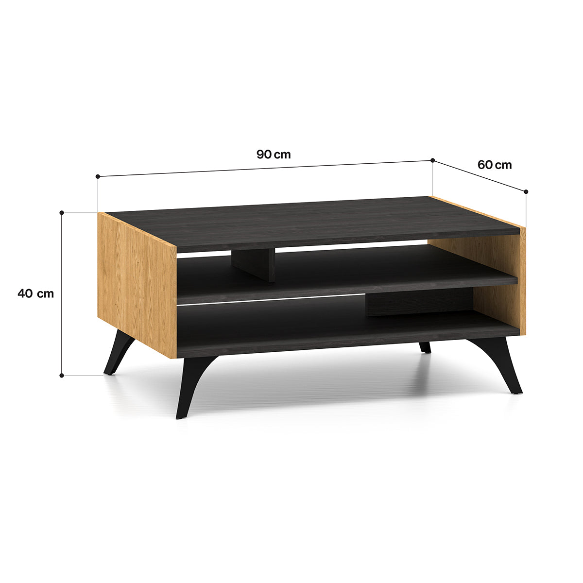 Table basse Soah Bois et Noir - vue 5