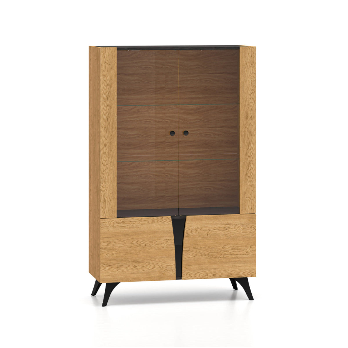 Vaisselier 4 portes Soah Bois et Noir