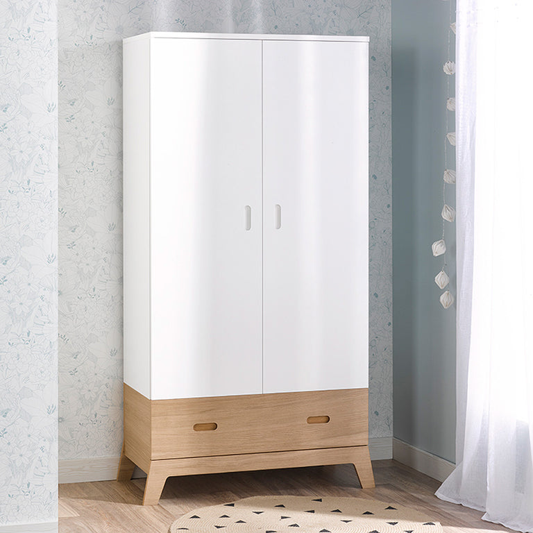Lit bébé évolutif et Armoire Bébé Provence Archipel Blanc Chêne - vue 4