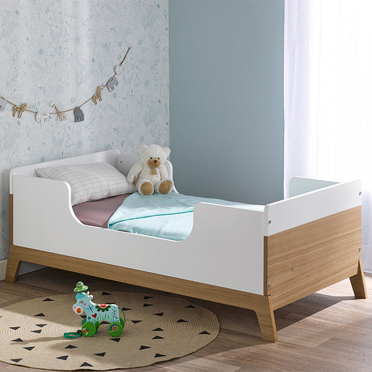 Lit bébé évolutif et Armoire Bébé Provence Archipel Blanc Chêne - vue 3