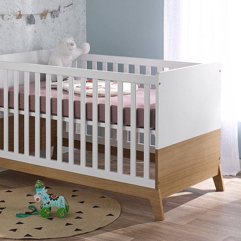 Lit bébé évolutif Bébé Provence Archipel Blanc Chêne - vue 2