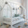 Lit cabane 80x160 barrière et sommier inclus pieds 10 cm Sofia Blanc