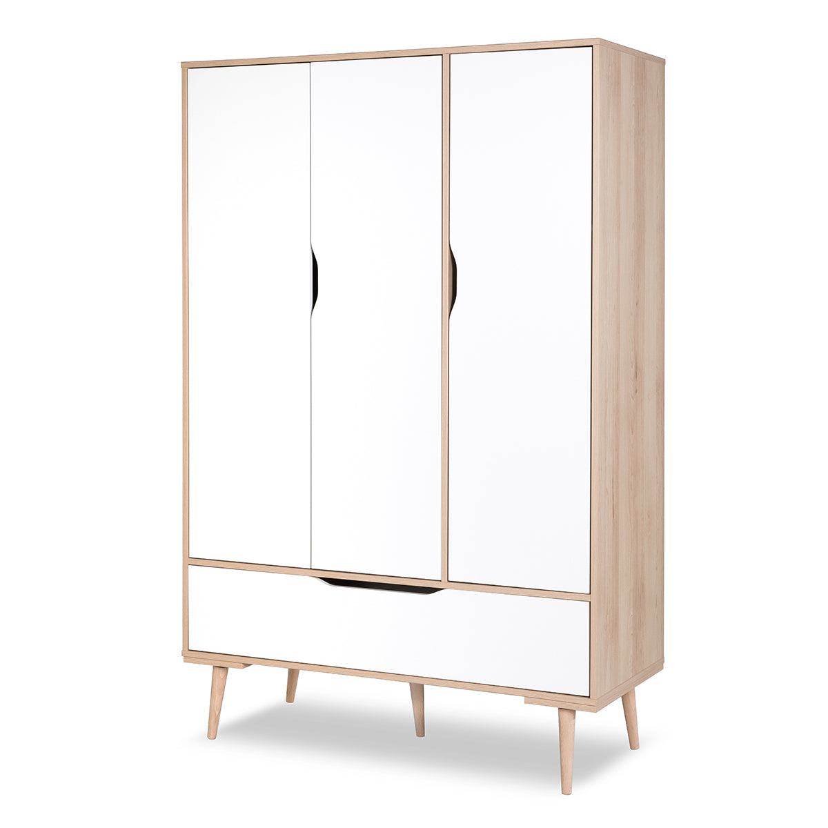 Lit bébé 60x120 et armoire 3 portes LittleSky by Klups Sofie Blanc - vue 3