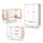 Chambre complète lit bébé - commode à langer - armoire 3 portes LittleSky by Klups Sofie Hêtre et blanc