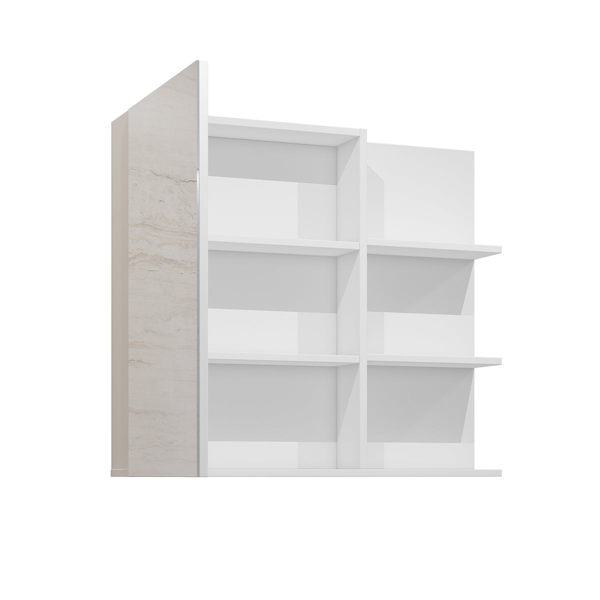 Armoire murale 1 porte miroir Sophéa Blanc - vue 2