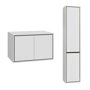 Ensemble meuble sous-vasque 80 cm et colonne Sophéa Blanc