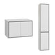 Ensemble meuble sous-vasque 80 cm et colonne Sophéa Blanc