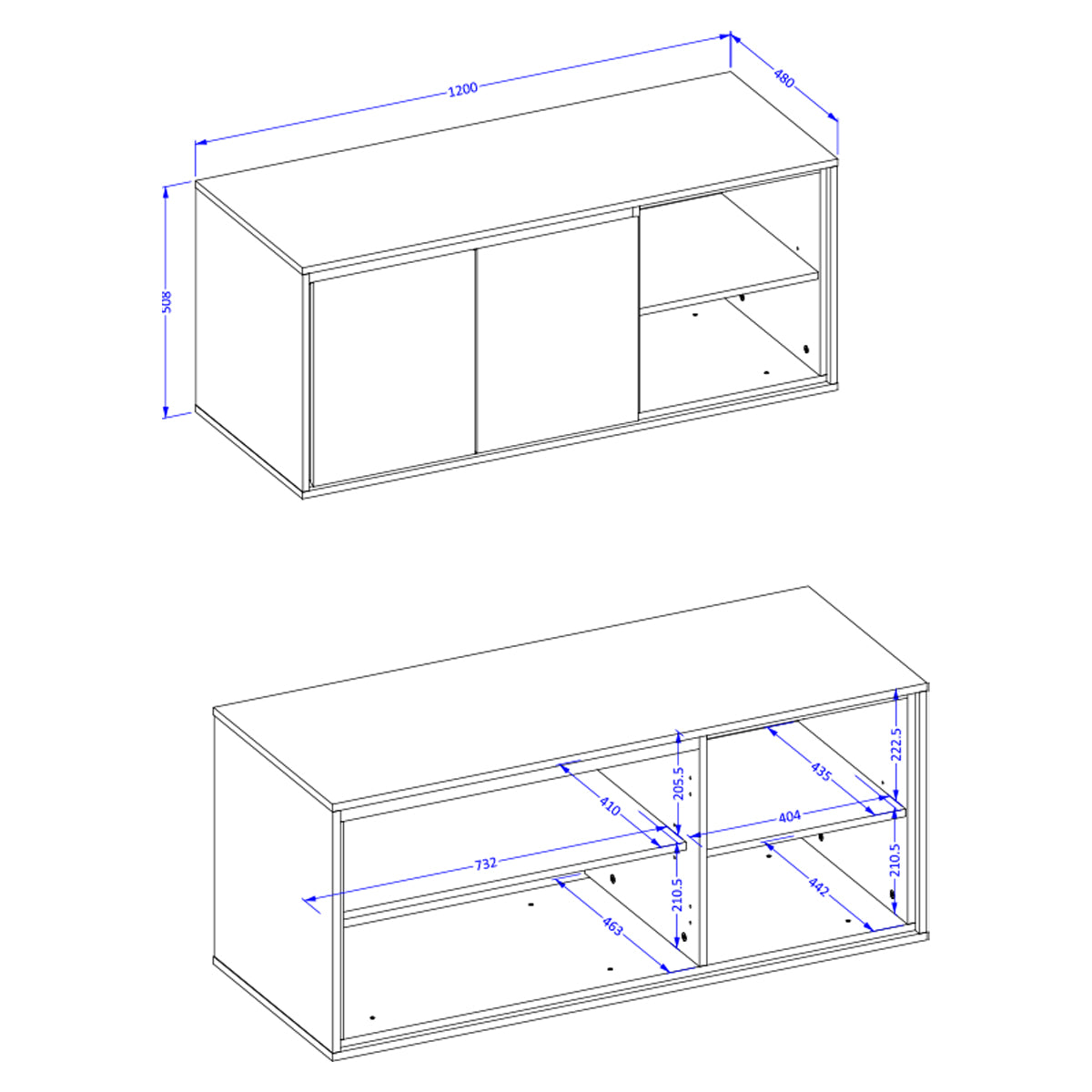 Ensemble meuble sous-vasque 120cm et colonne Sophéa Taupe - vue 4