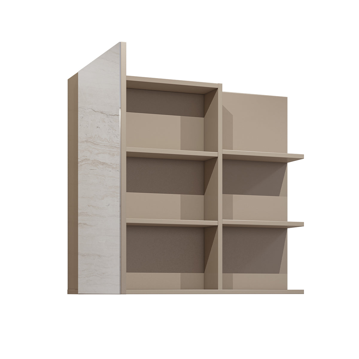 Armoire murale 1 porte miroir Sophéa Taupe - vue 2