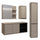 Ensemble meuble sous-vasque 120 cm colonne et armoires Sophéa Taupe