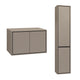 Ensemble meuble sous-vasque 80cm et colonne Sophéa Taupe