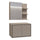 Ensemble meuble sous-vasque 80 cm et armoire miroir Sophéa Taupe