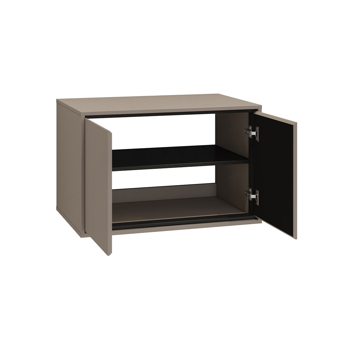 Ensemble meuble sous-vasque 80cm et colonne Sophéa Taupe - vue 2