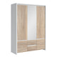 Armoire 3 portes Soren Blanc et Bois