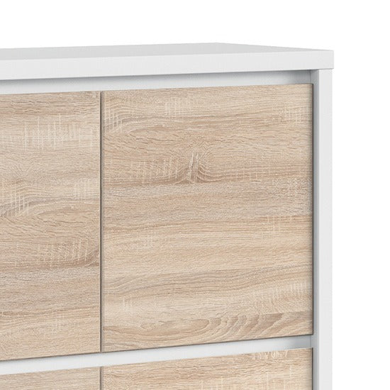 Buffet 4 portes Soren Blanc et Bois - vue 3