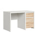 Bureau 1 porte 1 tiroir Soren Blanc et Bois