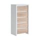 Chiffonnier 5 tiroirs Soren Blanc et Bois