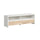 Meuble TV 2 tiroirs 2 niches 143 cm Soren Blanc et Bois