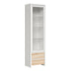 Vitrine 1 porte 2 tiroirs Soren Blanc et Bois