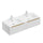 Meuble double vasque encastrée 120cm 2 tiroirs Livia Blanc et Bois