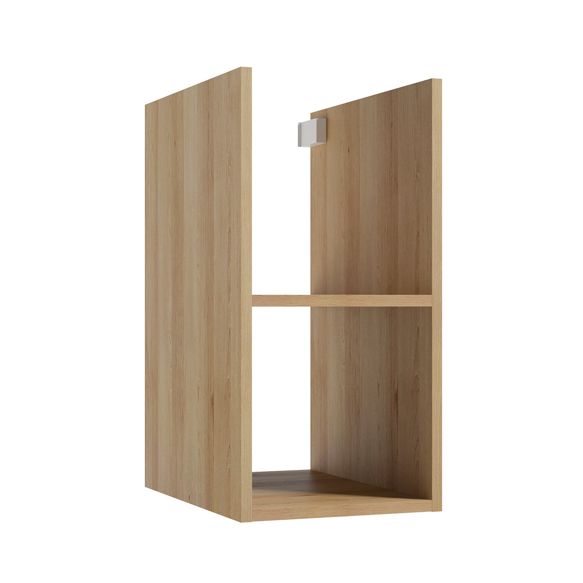 Meuble simple vasque 90cm 2 niches Livia Blanc et Bois - vue 5