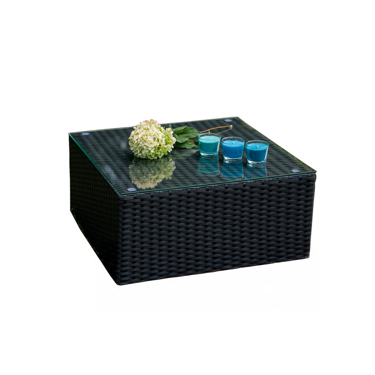Table basse de jardin Napoli Noir
