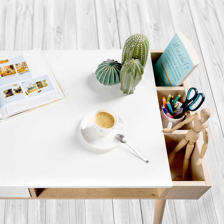 Bureau LittleSky by Klups Sofie Hêtre et Blanc - vue 7