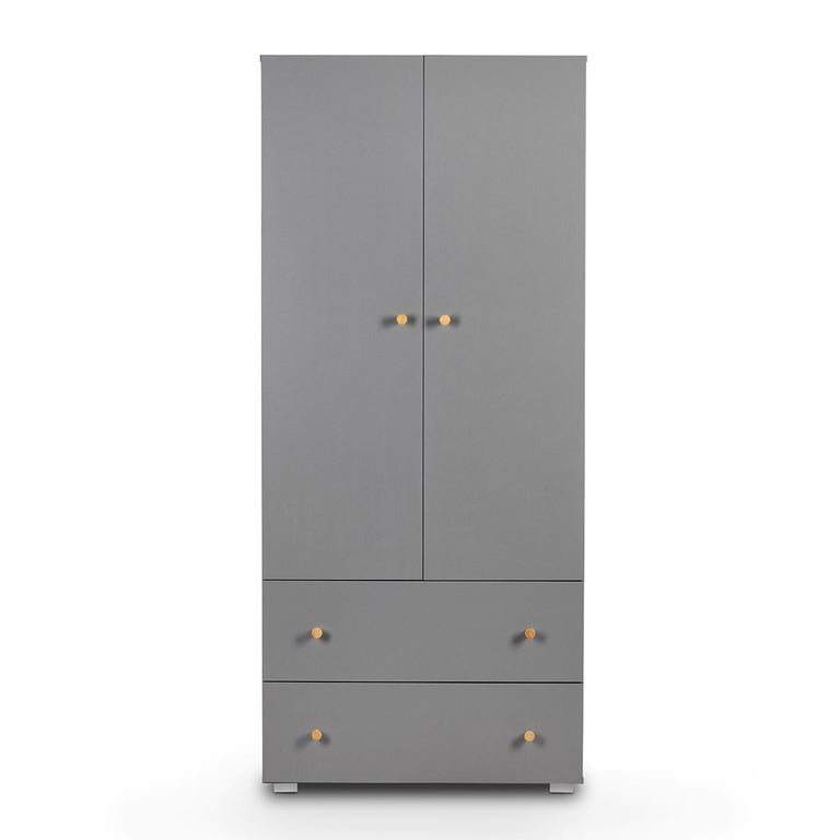 Armoire 2 portes 2 tiroirs Littlesky by Klups Pauline Gris - vue 3