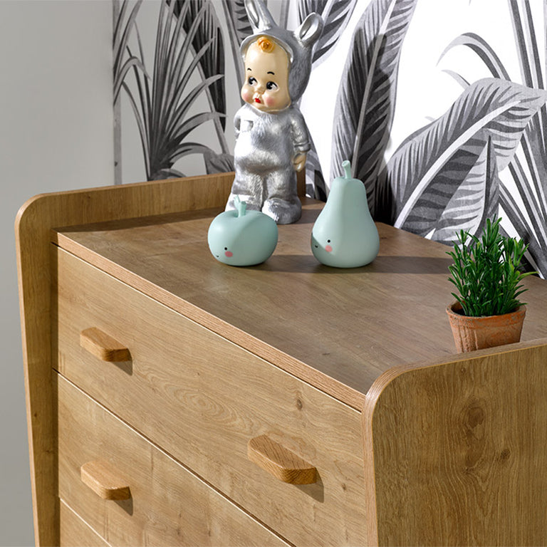 Commode 3 tiroirs grand modèle Maelyne Bois - vue 2