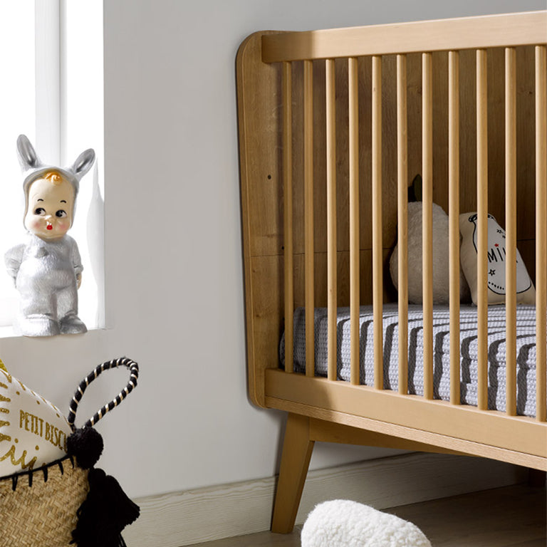 Lit bébé évolutif et commode grand modèle Maelyne Bois - vue 5