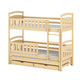 Lit superposé 90x190 sommier lit gigogne et tiroirs inclus Jules Bois