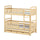 Lit superposé 90x200 sommiers lit gigogne et tiroirs inclus Jules Bois