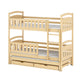 Lit superposé 90x200 sommiers lit gigogne et tiroirs inclus Jules Bois