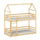 Lit cabane superposé 90x200 au sol sommiers inclus Louis Bois