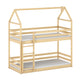 Lit cabane superposé 90x190 au sol sommiers inclus Louis Bois